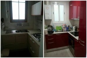 Kitchen before & after