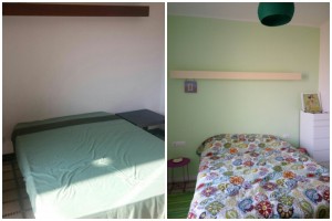 Bedroom before & after