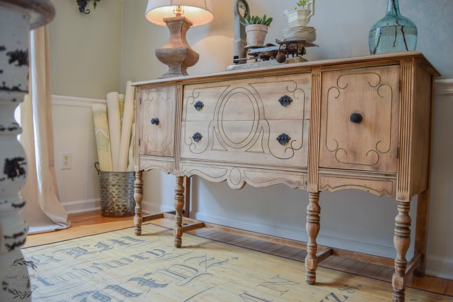 Rustic antique sideboard