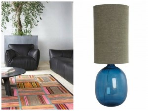 Lamp and patchwork rug from ReallyNiceThings