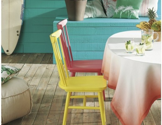 Yellow and pink chairs