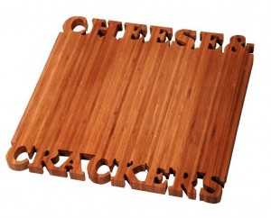 Cheese and crackers cutting board