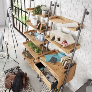 Industrial style shelves