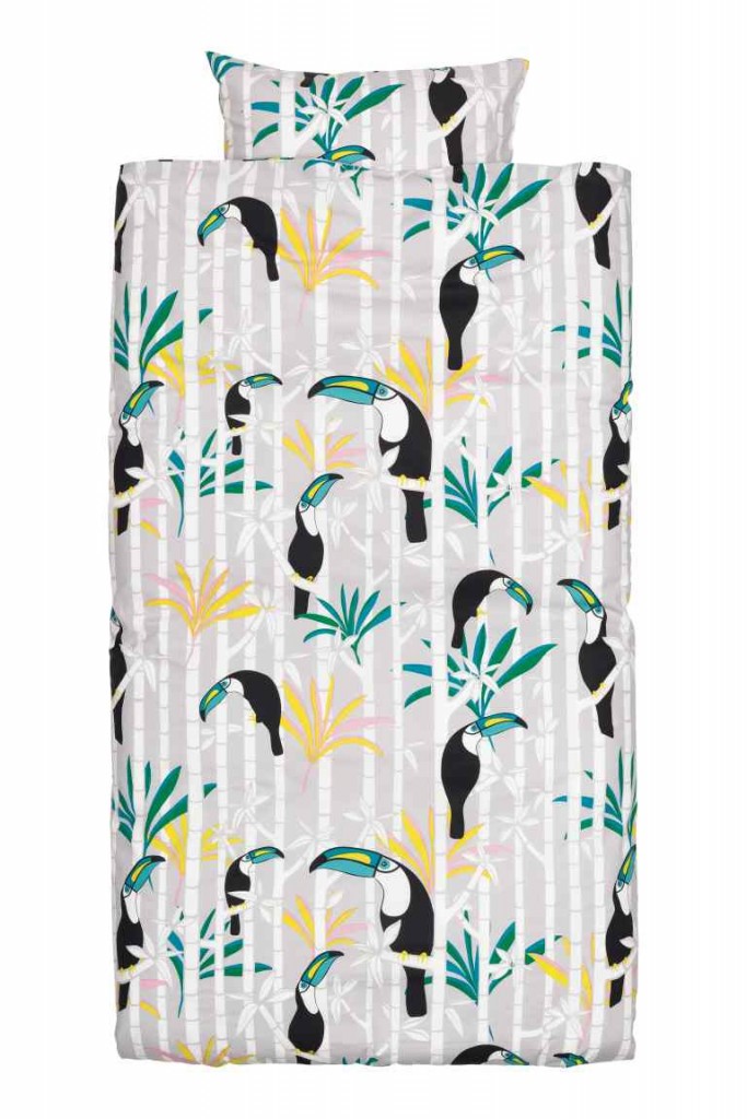 H&M Toucan print bedsheets