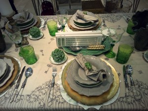 Zara Home tableware in green