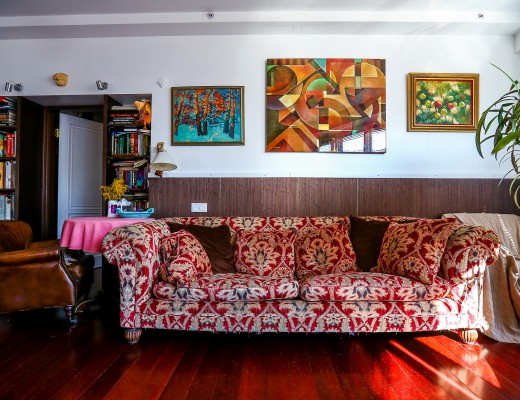 Tetrad sofa in a colonial style living room