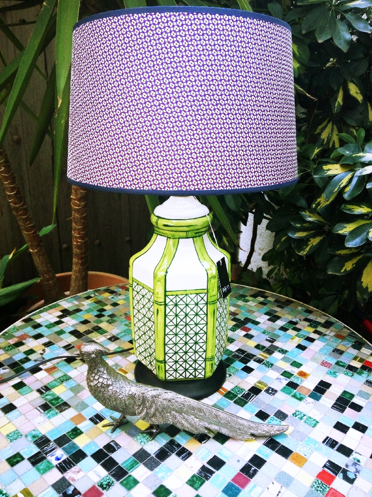 Hand-painted vintage lamp