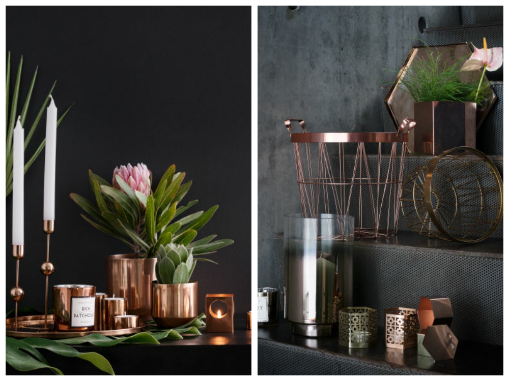 H&M Home copper decor