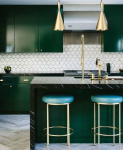 Emerald green kitchen