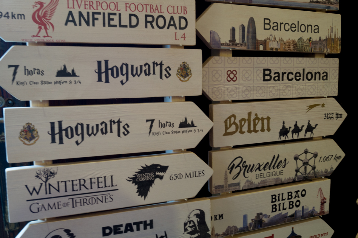 Signposts from DirtyChic at Palo Alto Market Barcelona