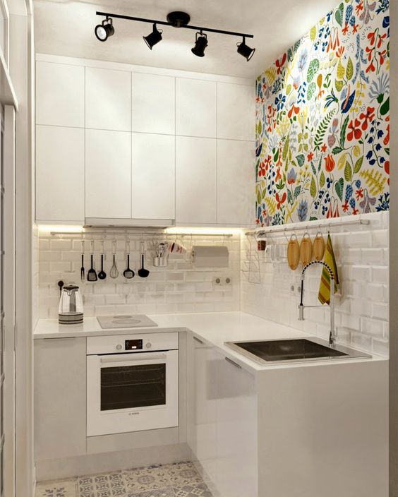 Statement deals kitchen wallpaper