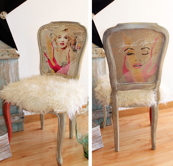 Marilyn Monroe inspired fluffy chair