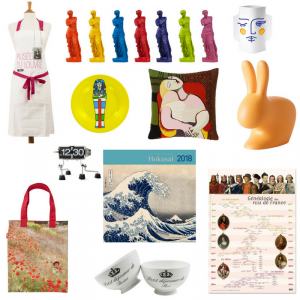 Louvre and other Paris museums shop collage
