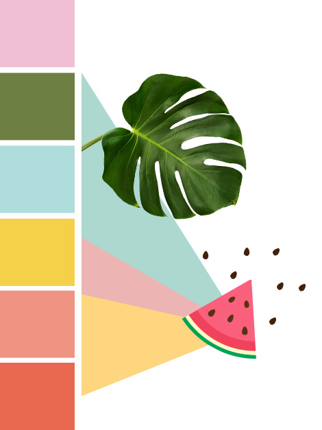 Maisons du Monde Spring-Summer 2018 Sweet Tropical color palette