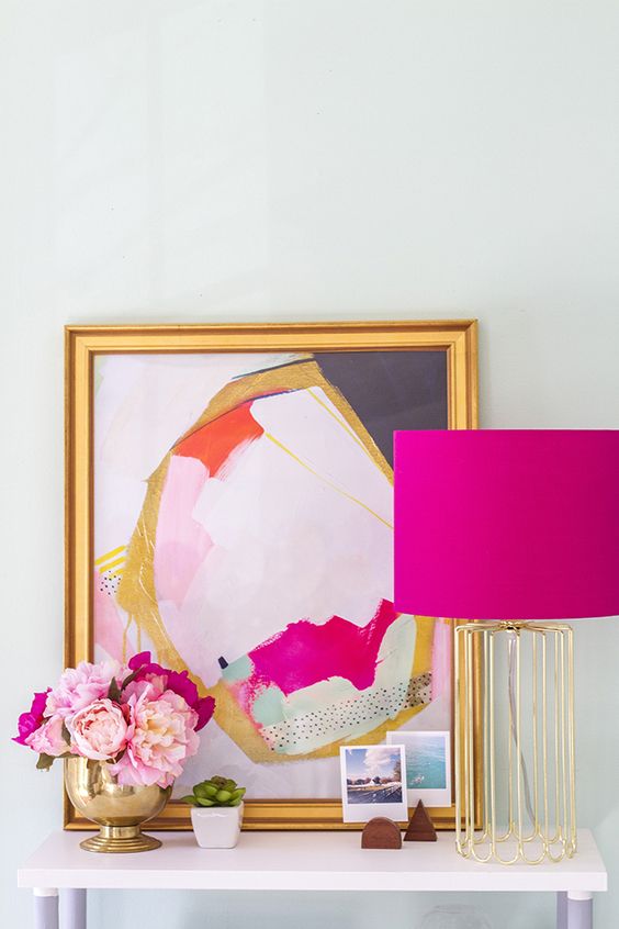 fuchsia lamp shade