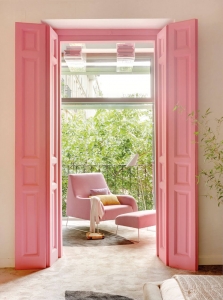 Bubblegum pink doors