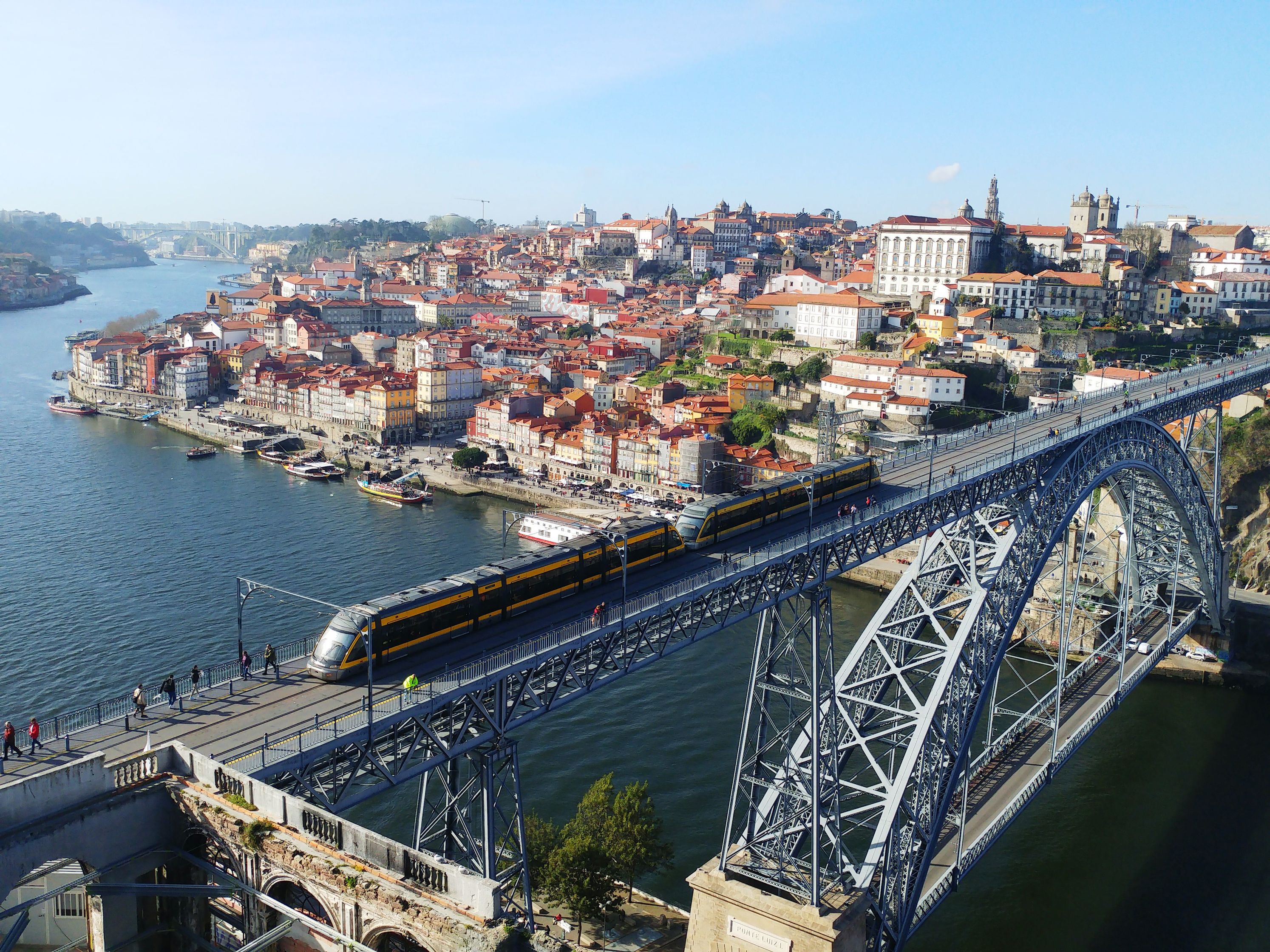 Porto panorama on the bridge