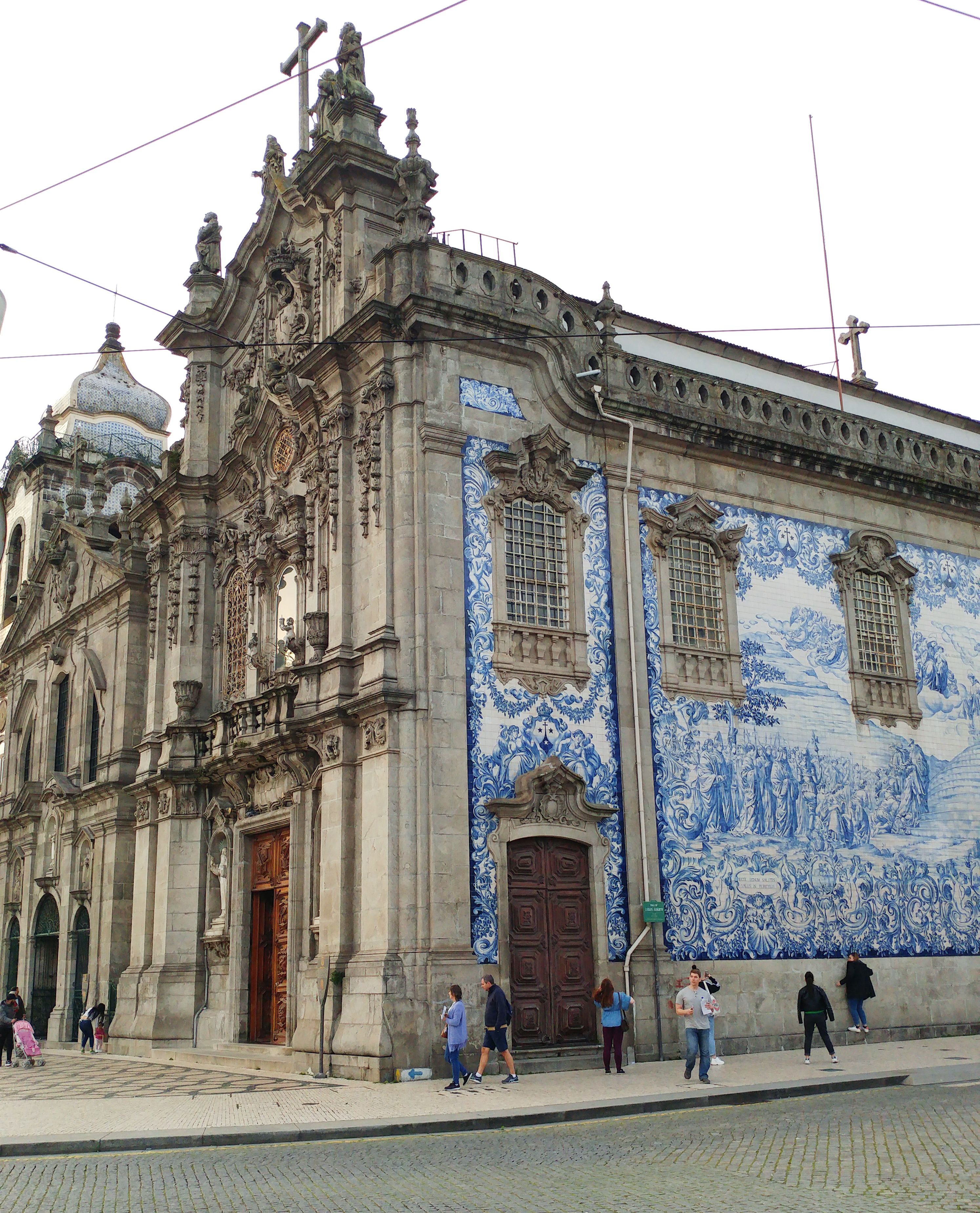 Porto church azulejos facade