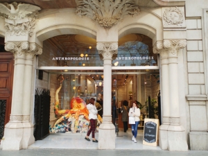 Anthropologie store at Paseo de Gracia in Barcelona