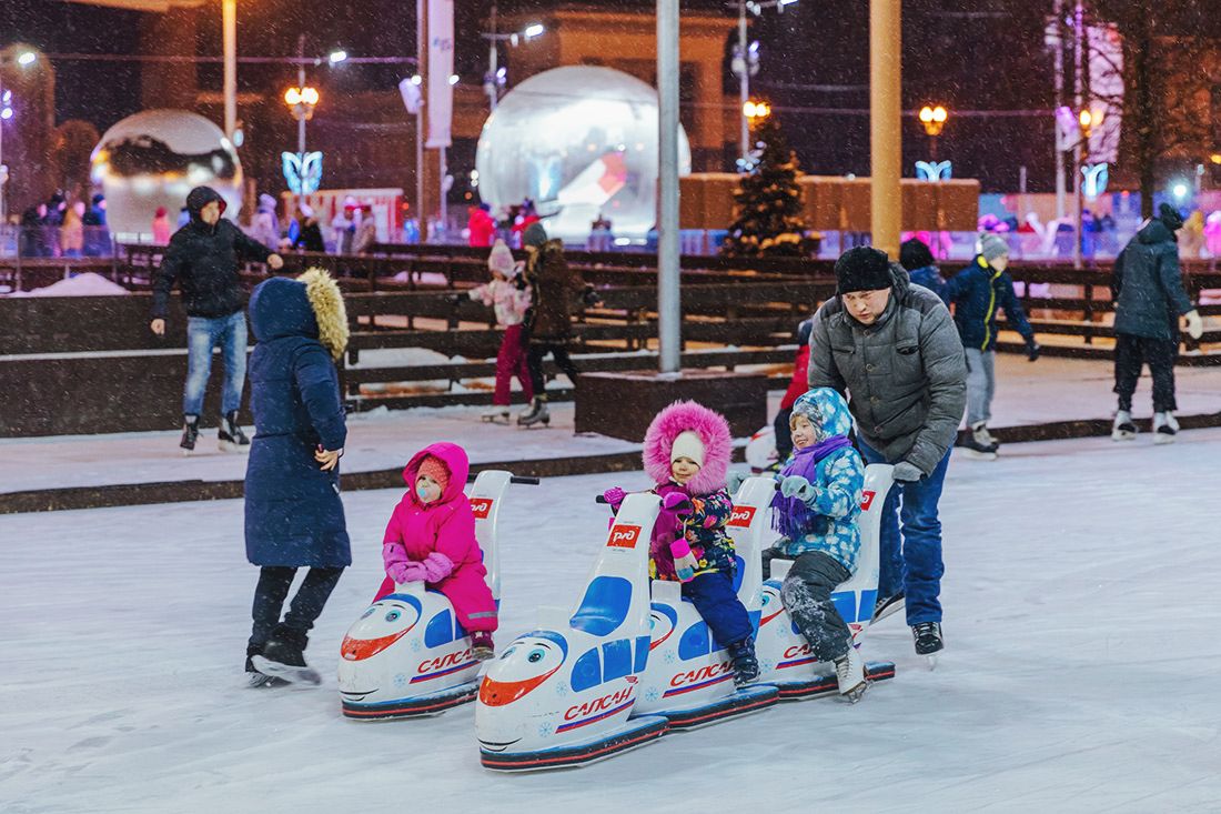 Ice rink at VDNKh park, Moscow