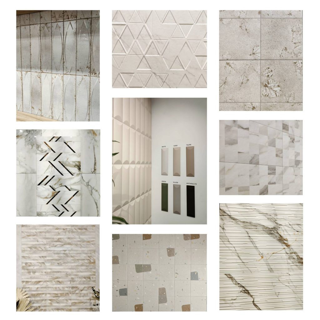 Creative greige neutrals spotted at Cevisama ceramic tiles tradeshow