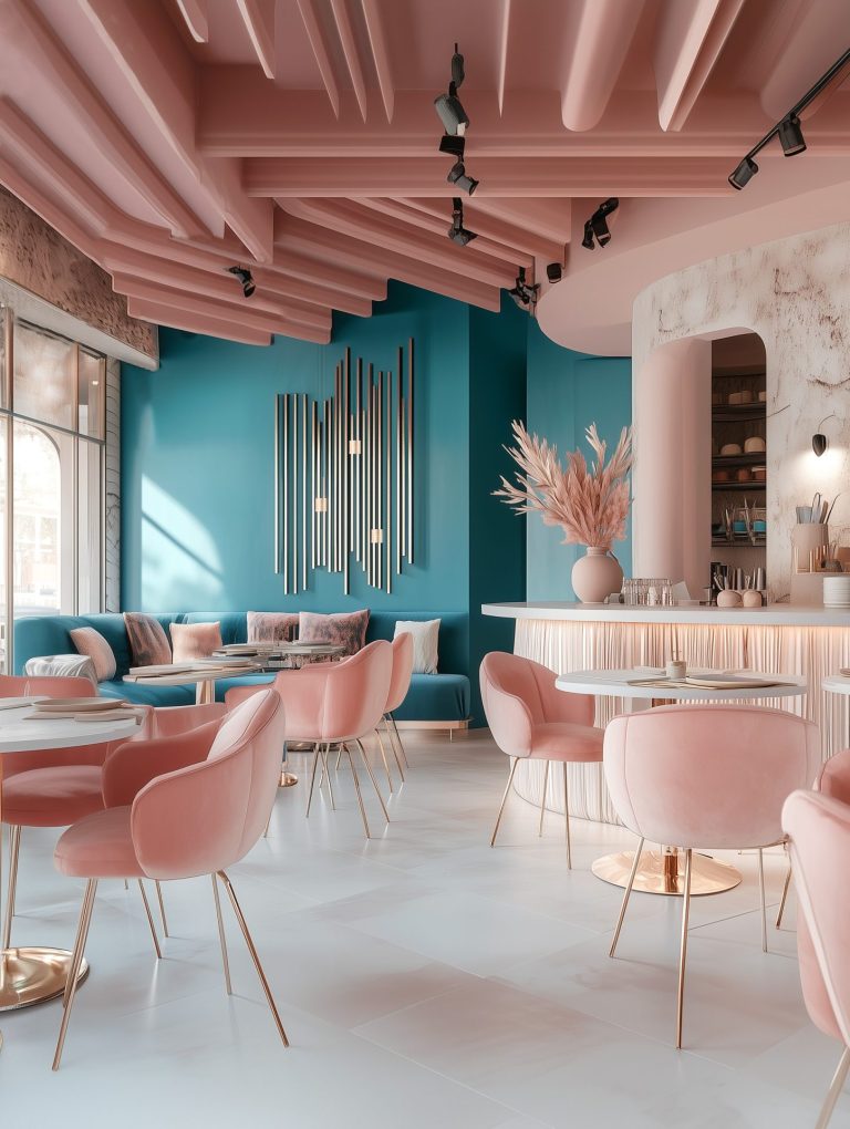 Beyond Beige: Bright Ideas for Brunch Café Interiors - ¡Colour Your Casa!