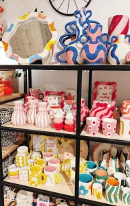 Colorful ceramic dopamine decor in Artesanat, Barcelona