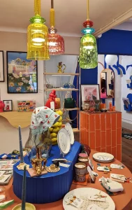 Eclectic and colorful dopamine decor in Nook Barcelona concept store